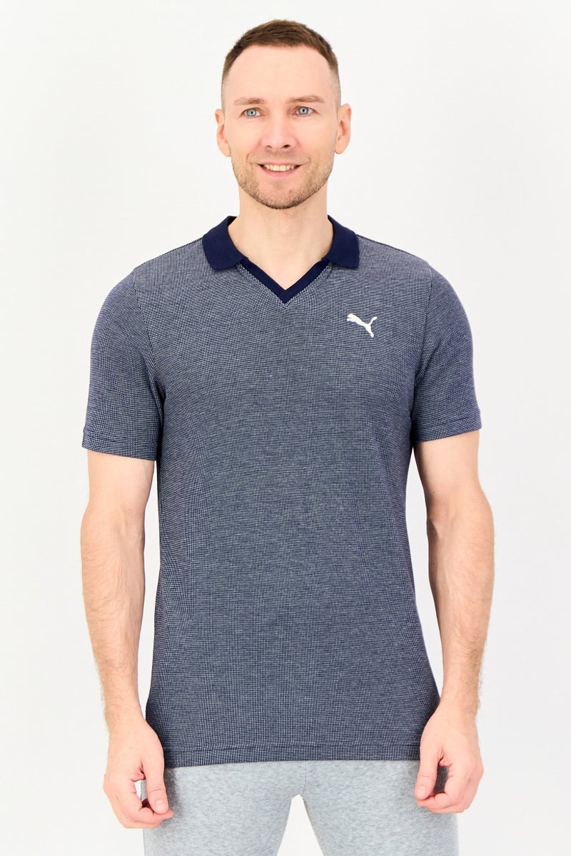 PUMA Men Sportswear Fit Short Sleeve Outdoor Polo Shirt, Navy - Image 1